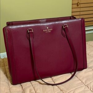 Kate Spade Deep Red Tote Bag